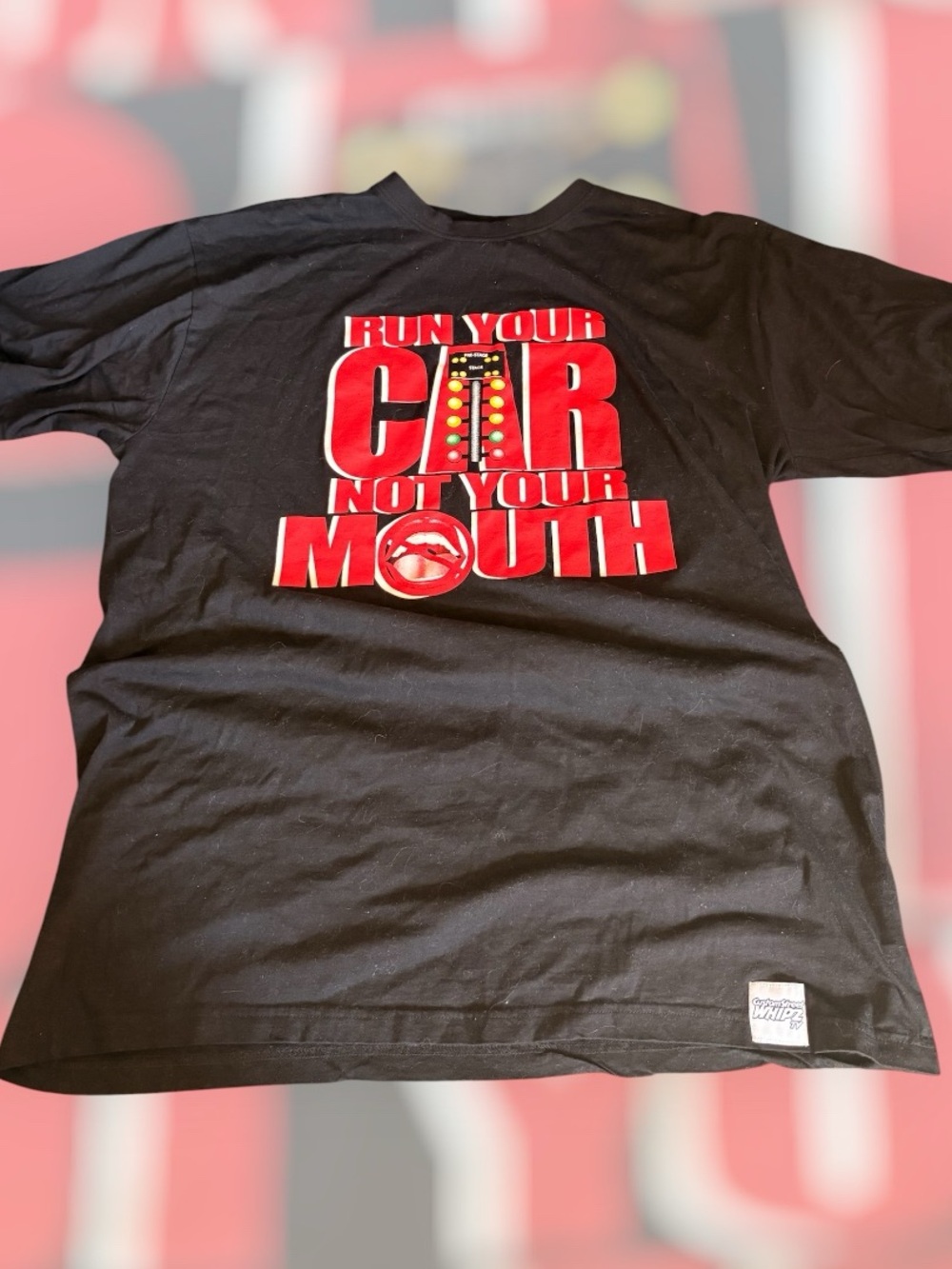 Run Your Car Not Your Mouth Drag Racing Car Design Funny 2XL